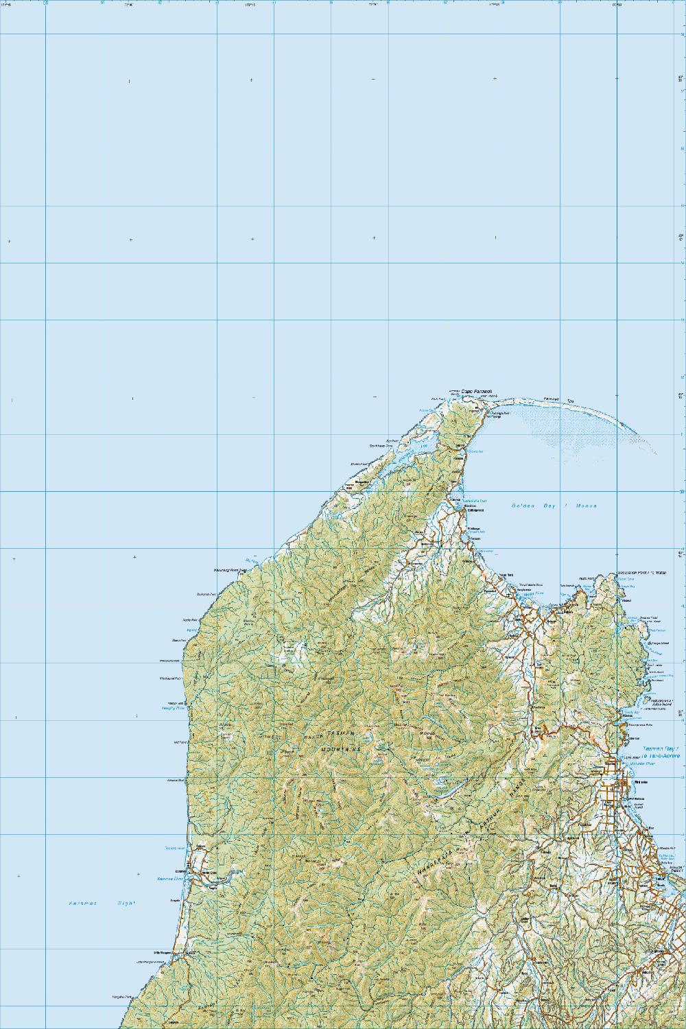 Topo map of Takaka