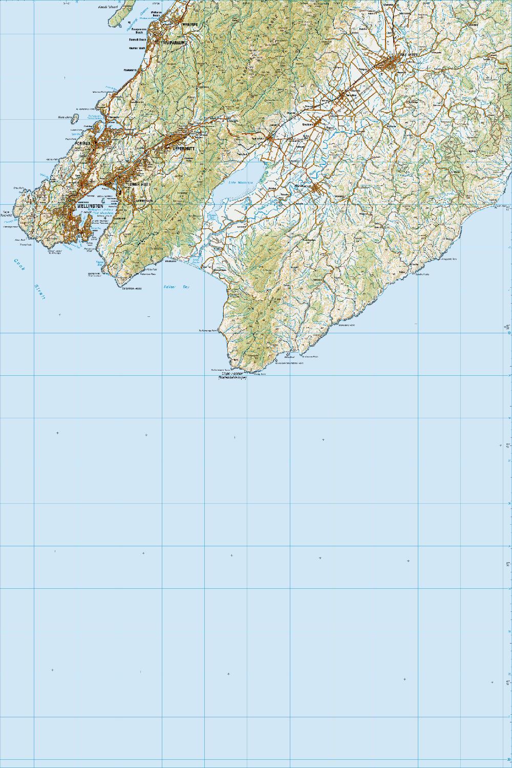 Topo map of Wellington