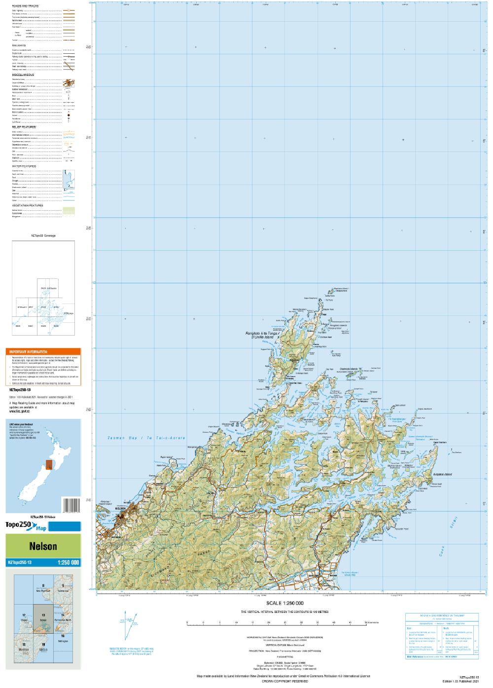Topo map of Nelson
