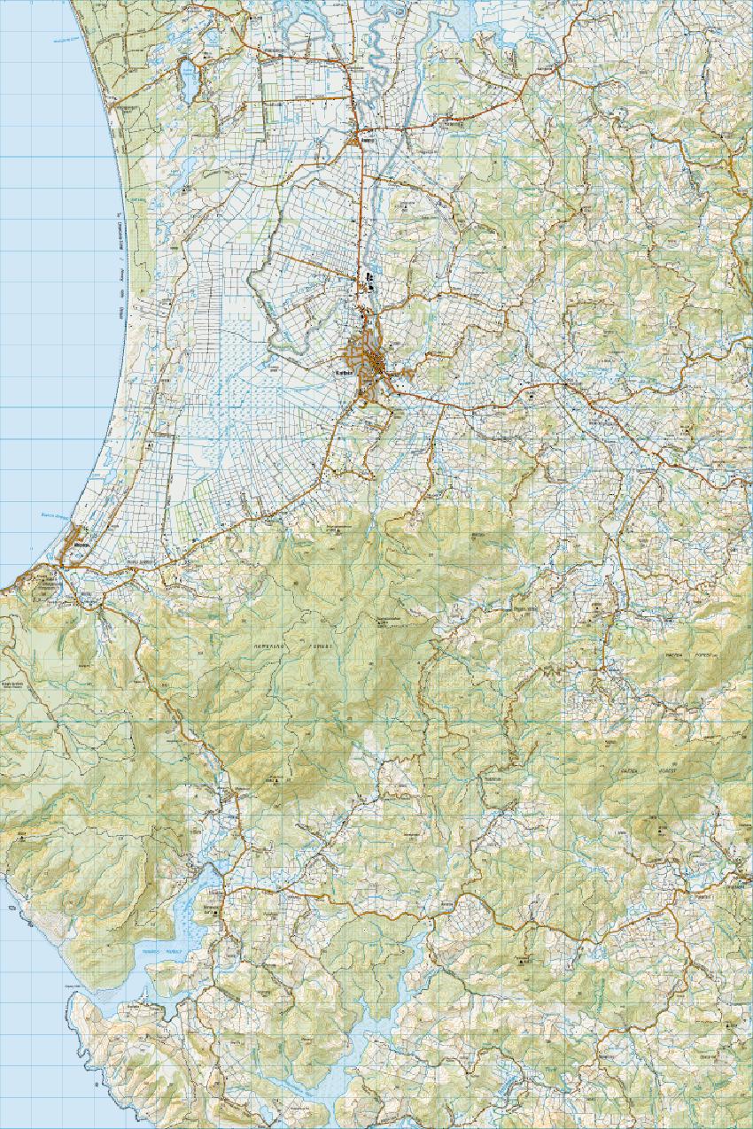 Topo map of Kaitaia