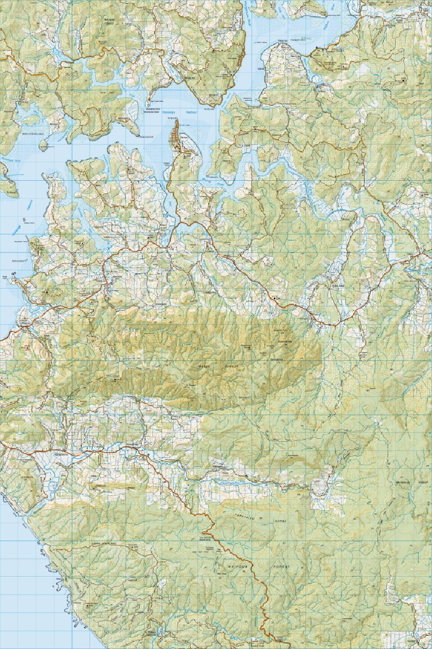 Topo map of Rawene