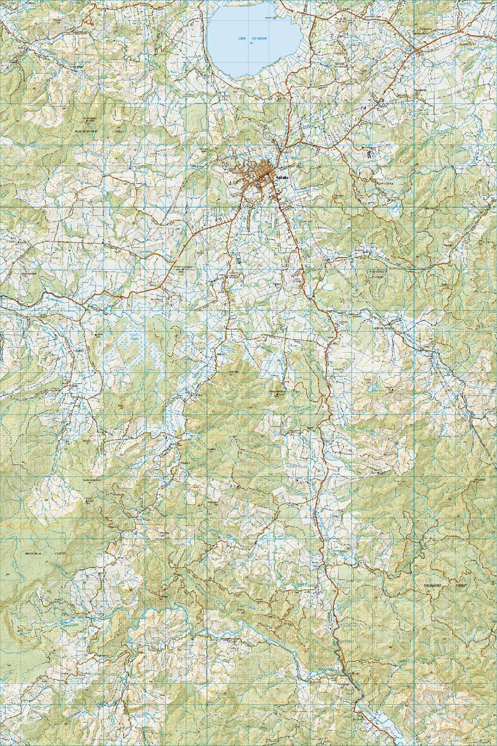 Topo map of Kaikohe