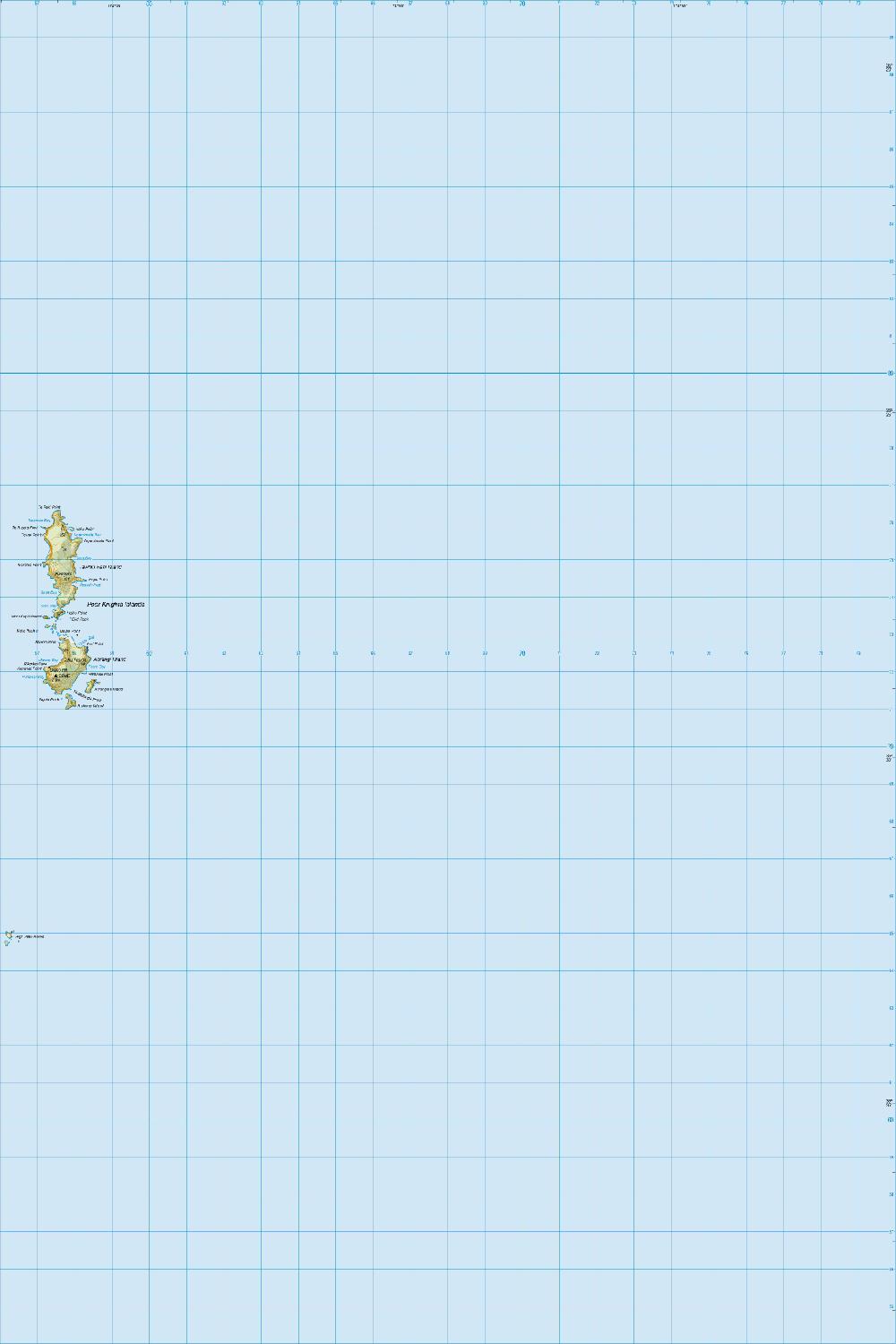 Topo map of Poor Knights Islands