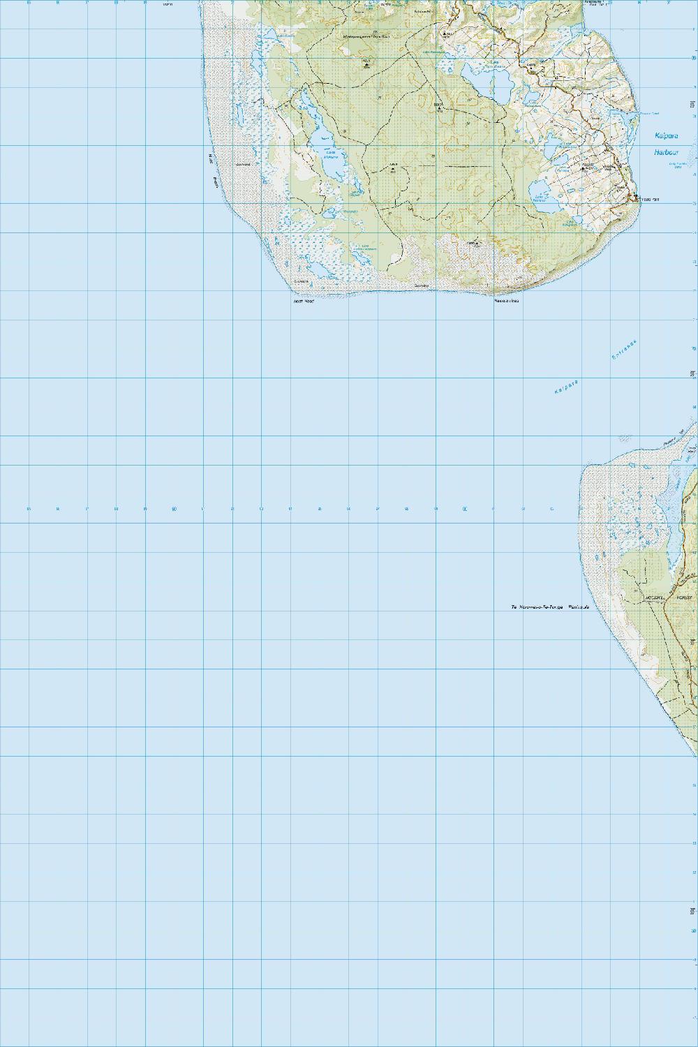 Topo map of Kaipara Head