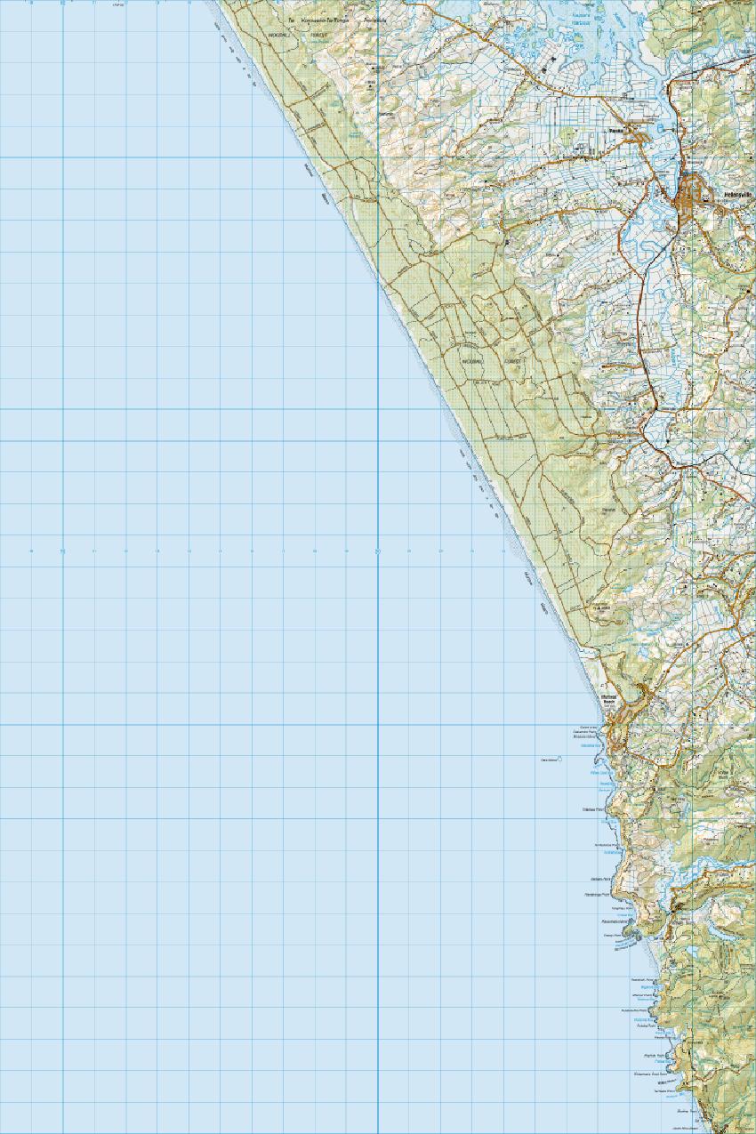 Topo map of Helensville