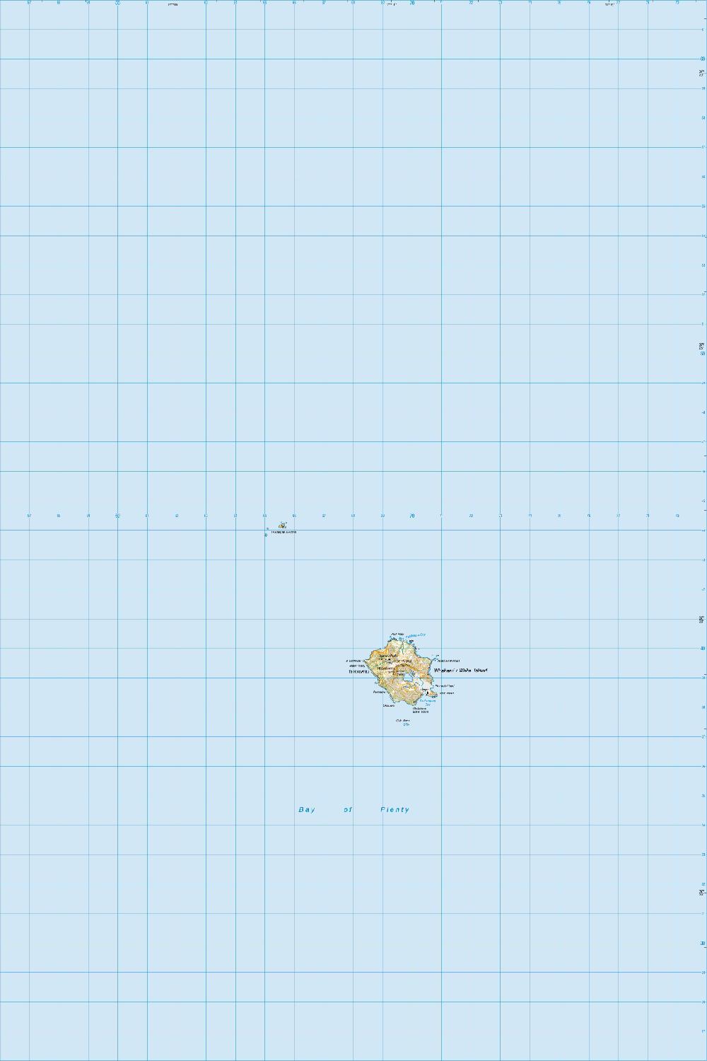 Topo map of Whakaari / White Island