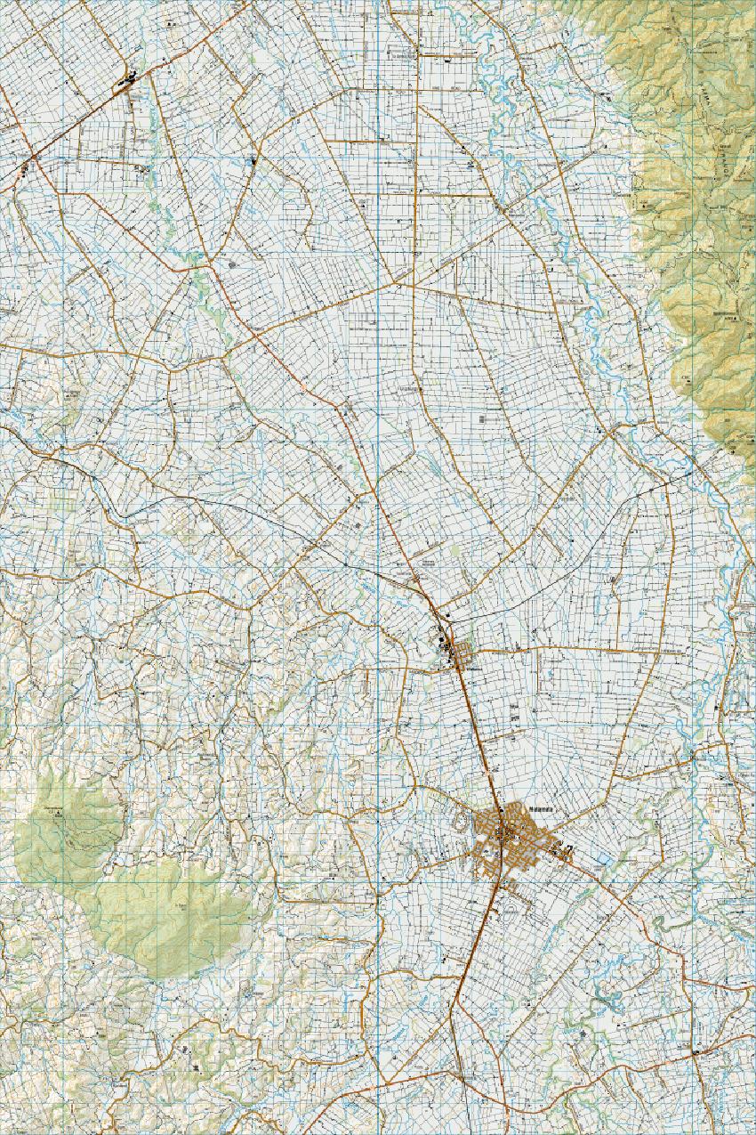 Topo map of Matamata