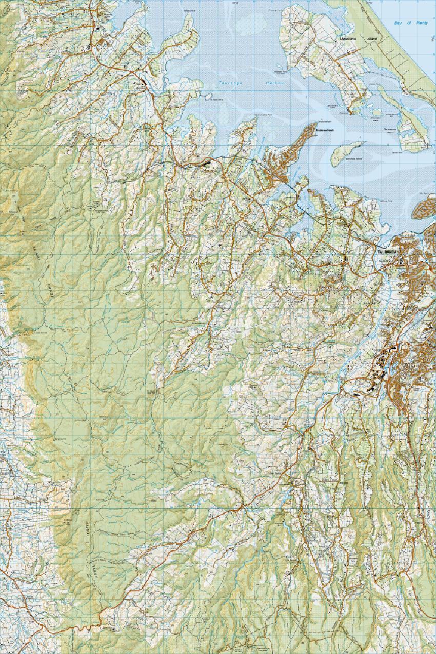 Topo map of Lower Kaimai