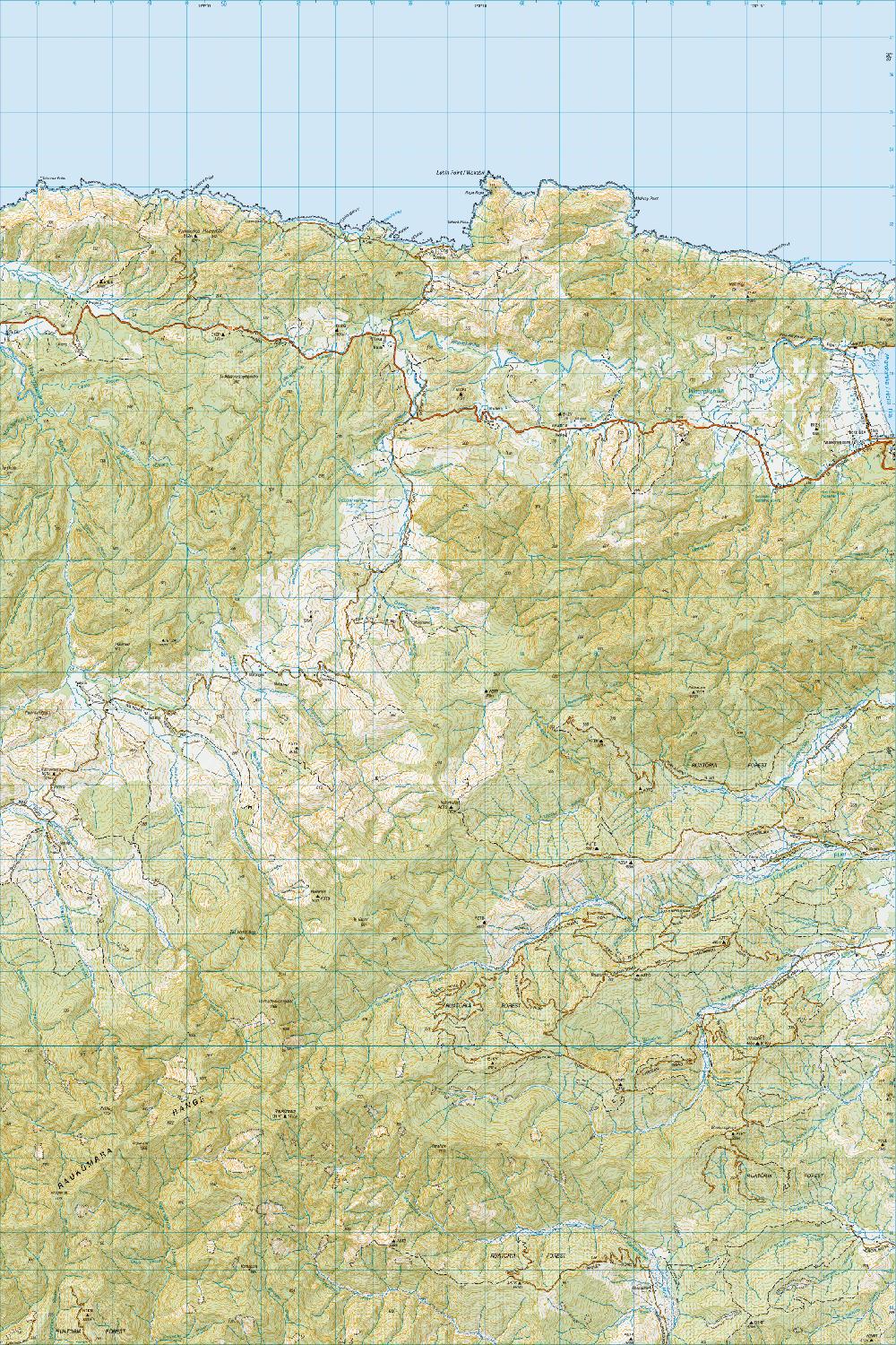 Topo map of Potaka