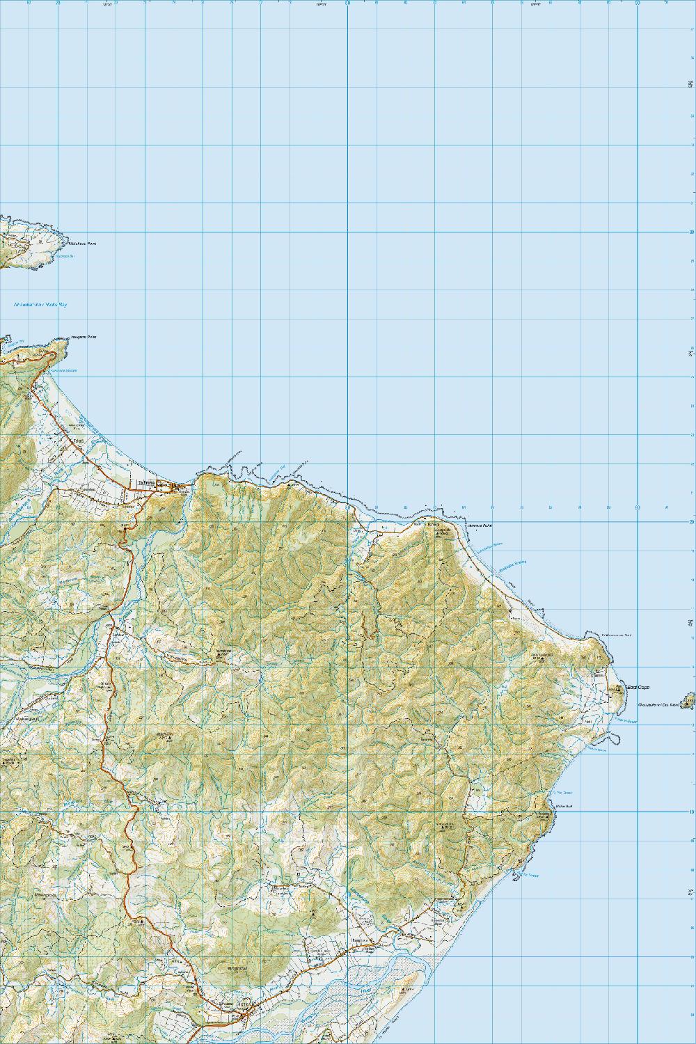 Topo map of Te Araroa