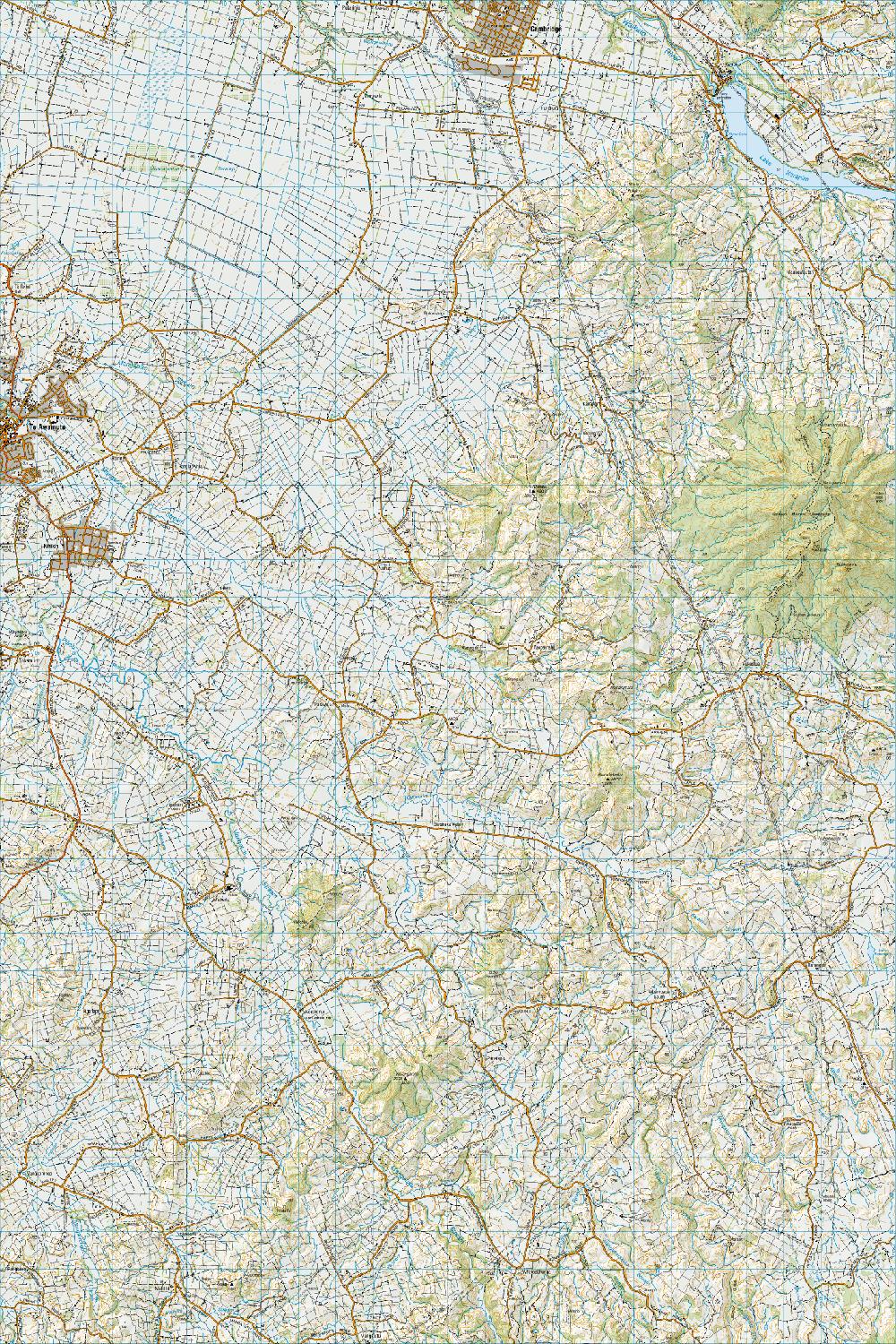 Topo map of Kihikihi