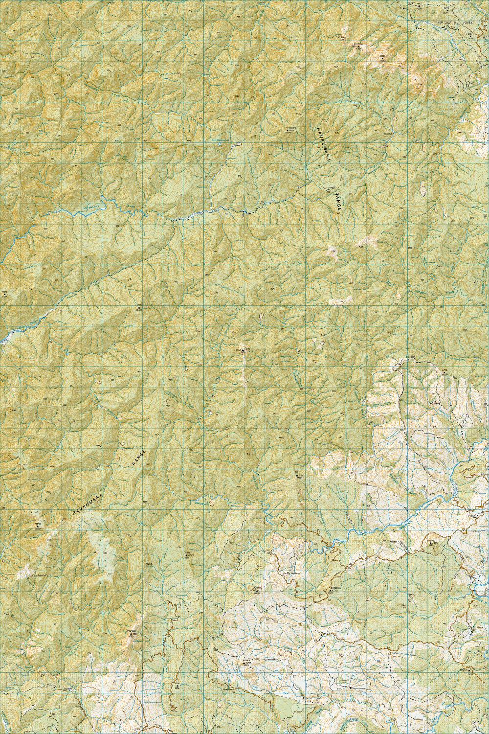Topo map of Huiarua