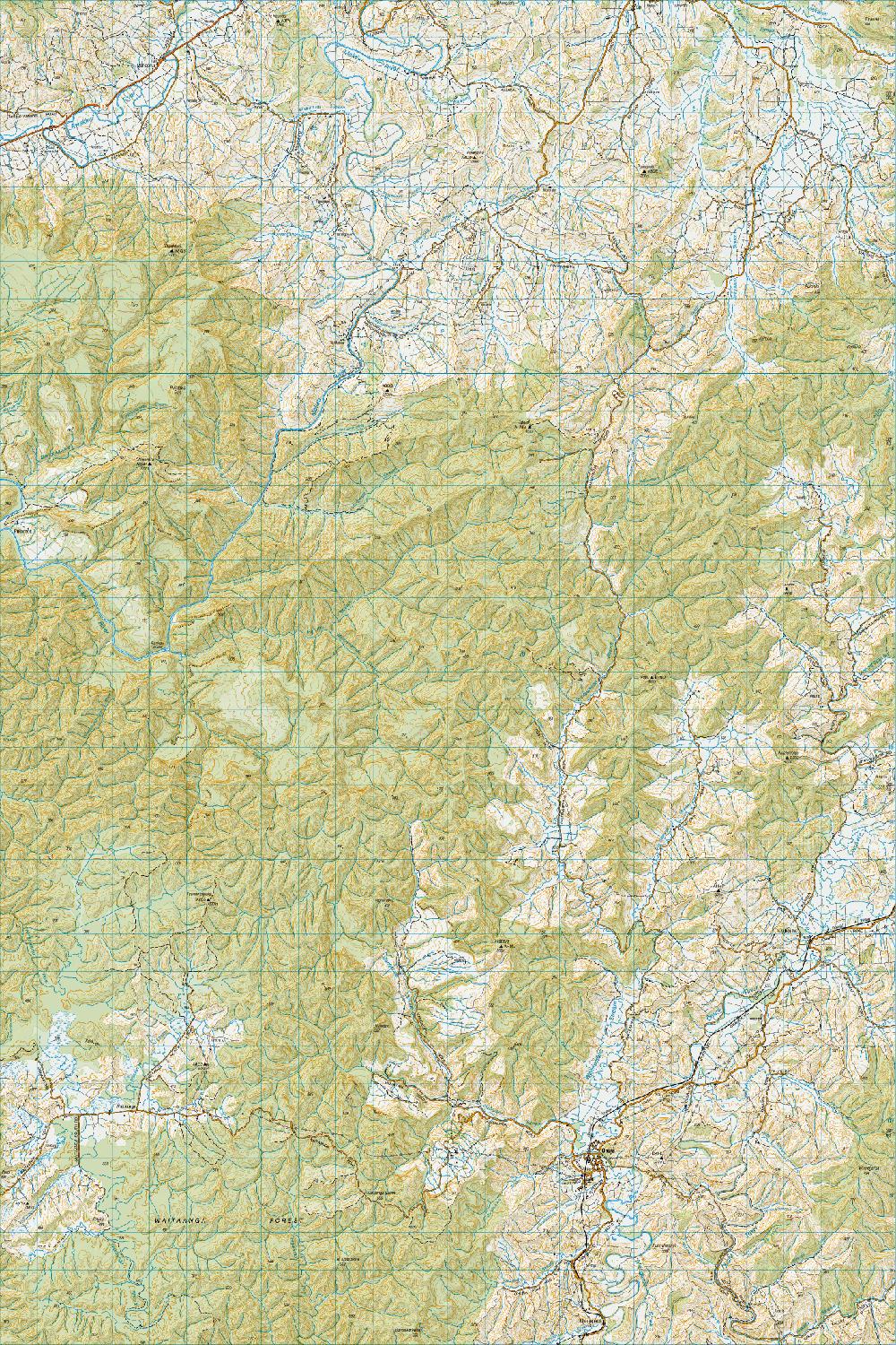 Topo map of Ohura