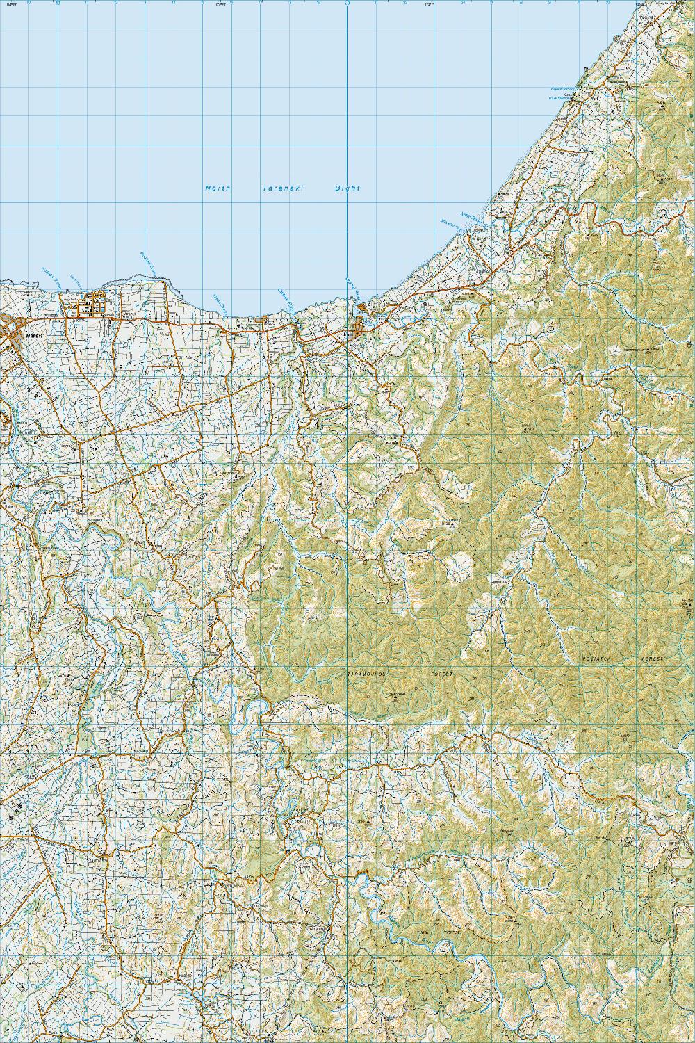 Topo map of Urenui