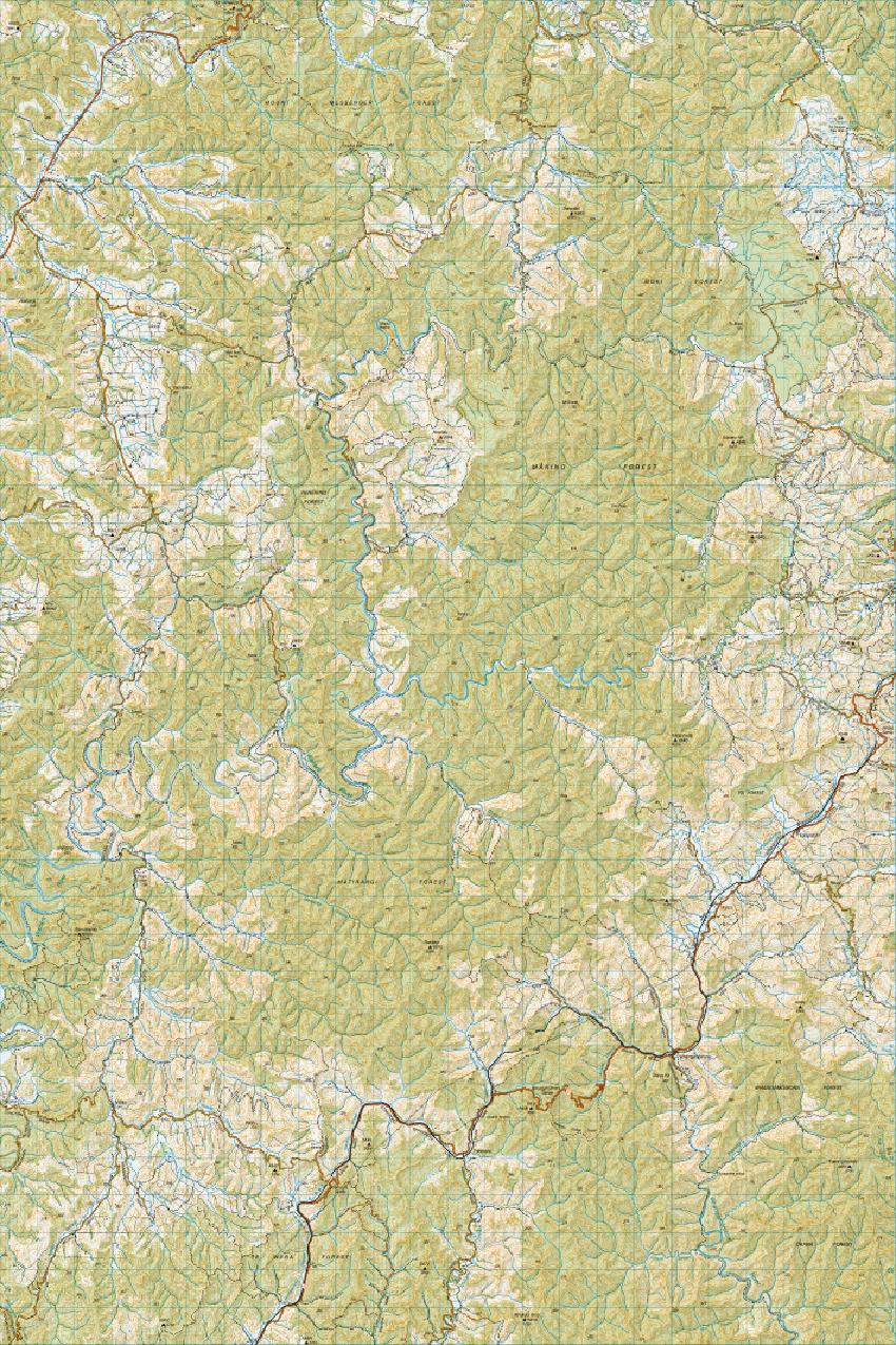 Topo map of Whangamomona