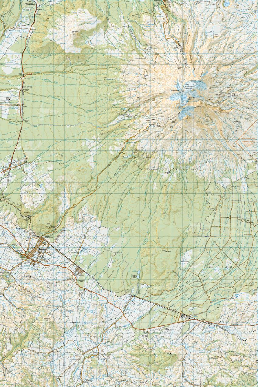 Topo map of Mount Ruapehu