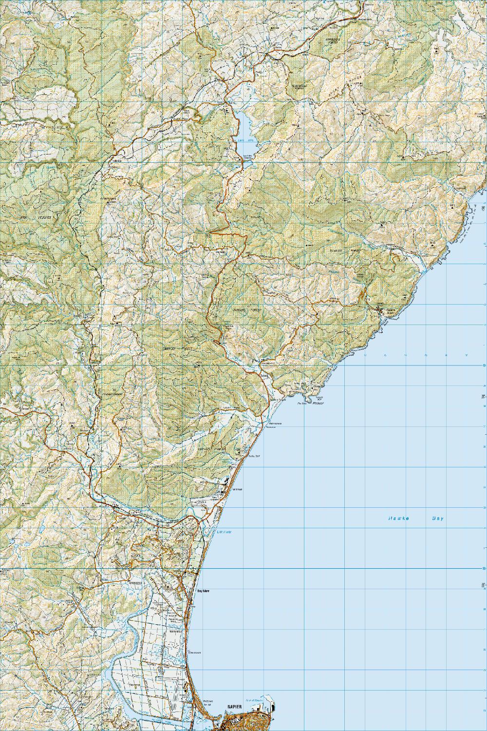 Topo map of Whirinaki