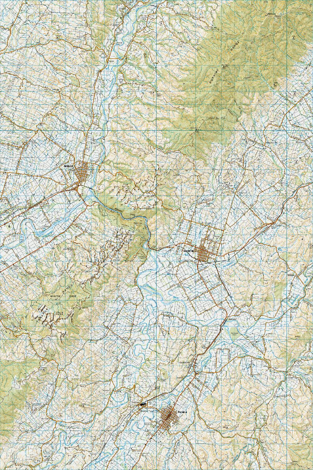 Topo map of Woodville