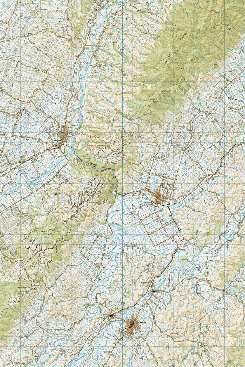 Topo map of Woodville