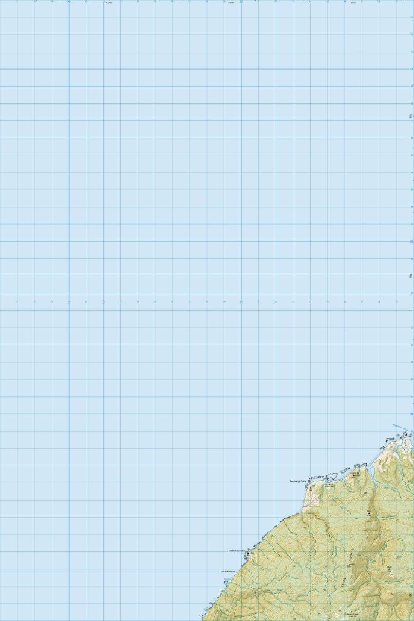 Topo map of Kahurangi Point