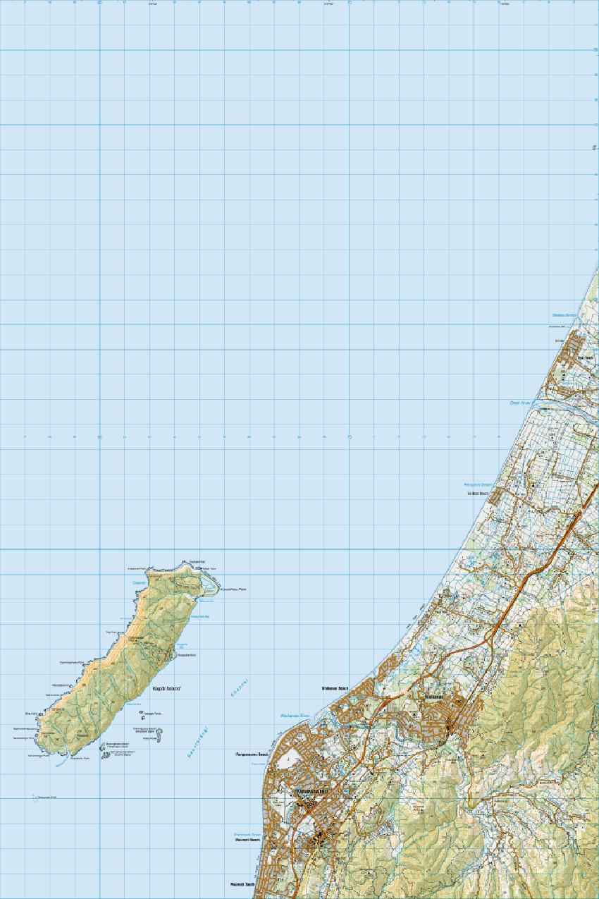 Topo map of Kapiti Island