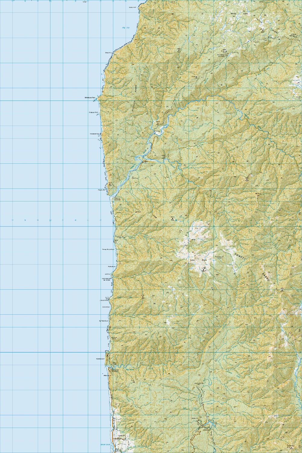 Topo map of Heaphy Beach