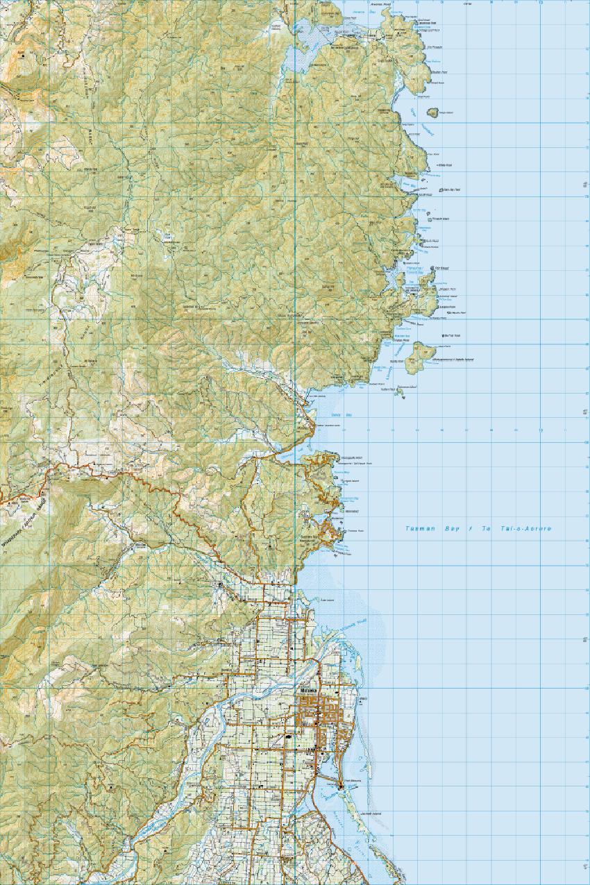 Topo map of Motueka