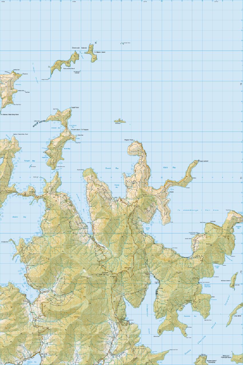 Topo map of Endeavour Inlet