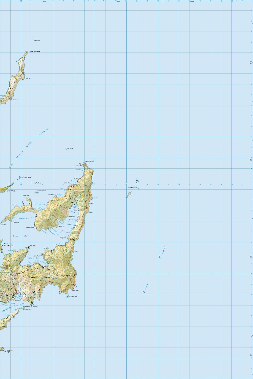 Topo map of Cape Koamaru