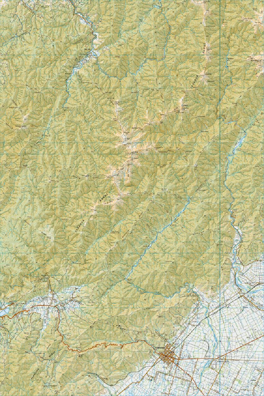 Topo map of Featherston