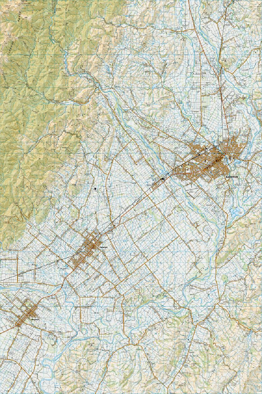 Topo map of Masterton