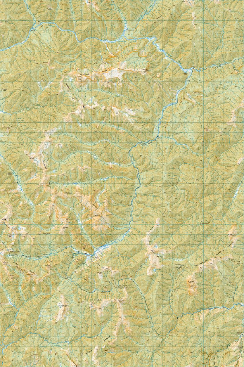 Topo map of Wangapeka Saddle