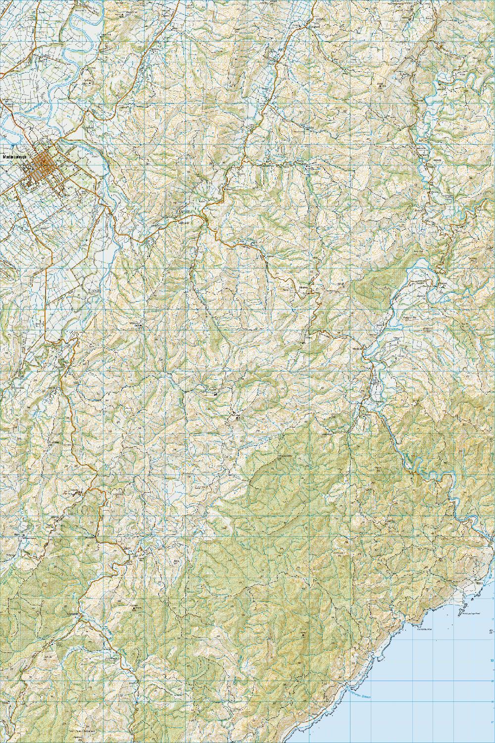 Topo map of Martinborough