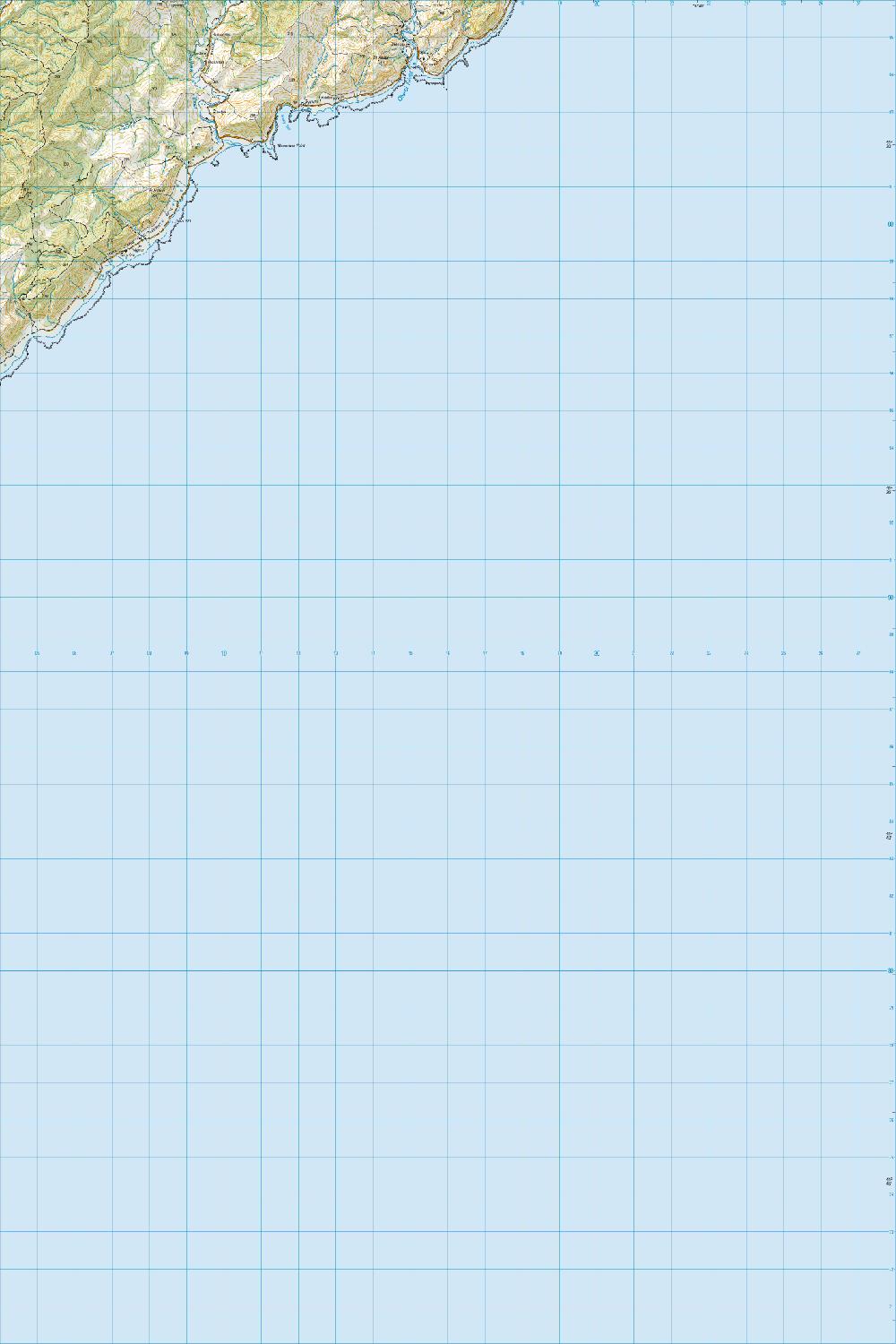 Topo map of Manurewa Point