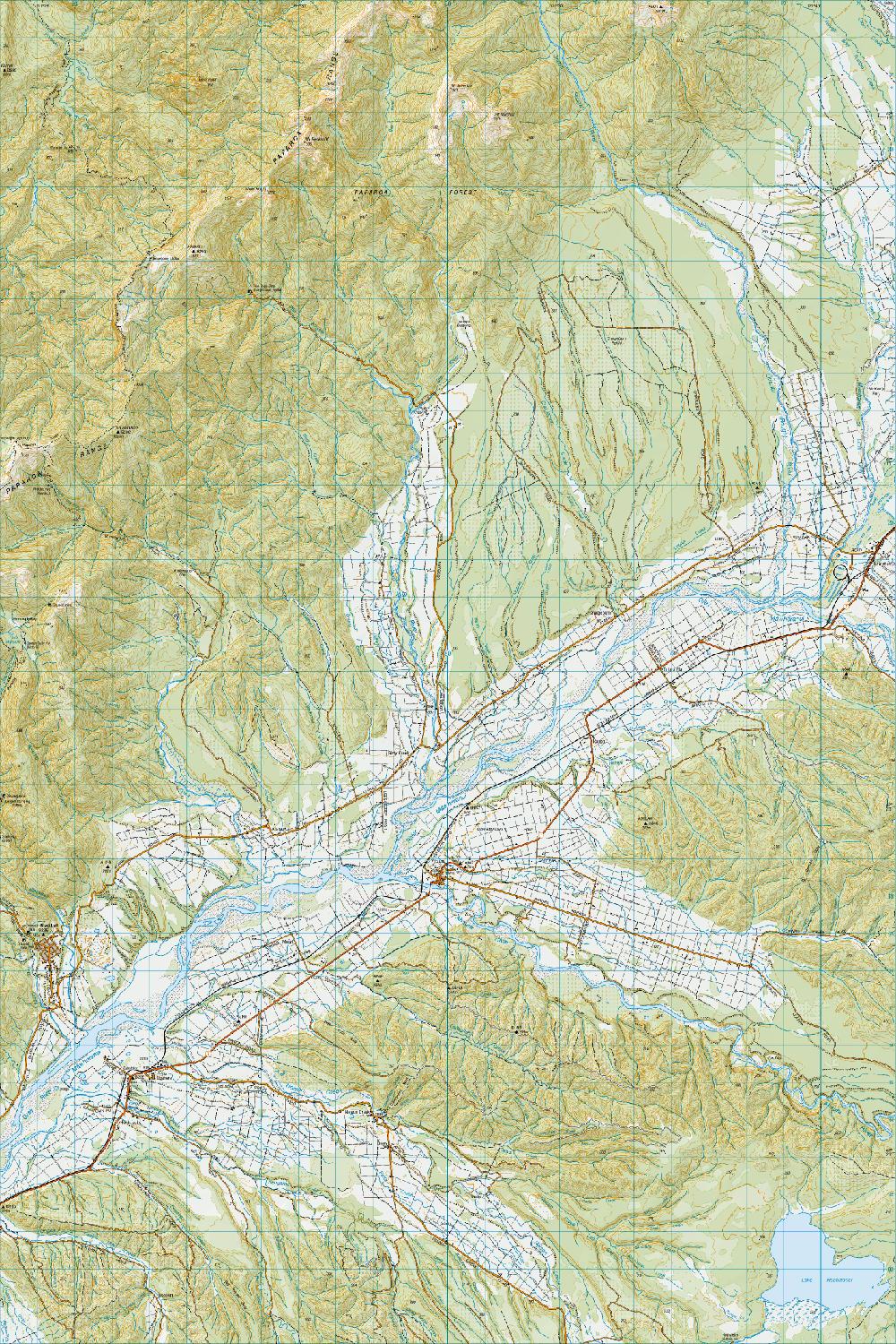 Topo map of Ahaura