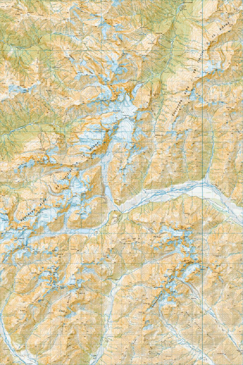 Topo map of Whitcombe Pass