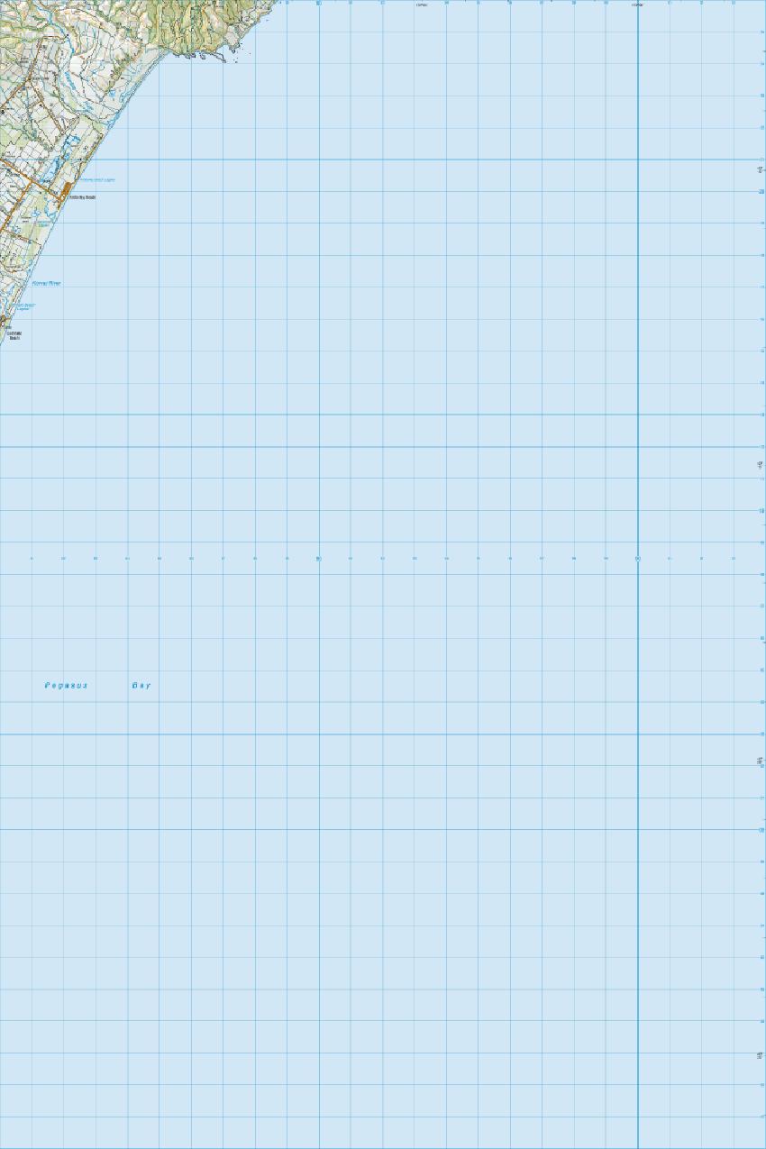 Topo map of Amberley Beach