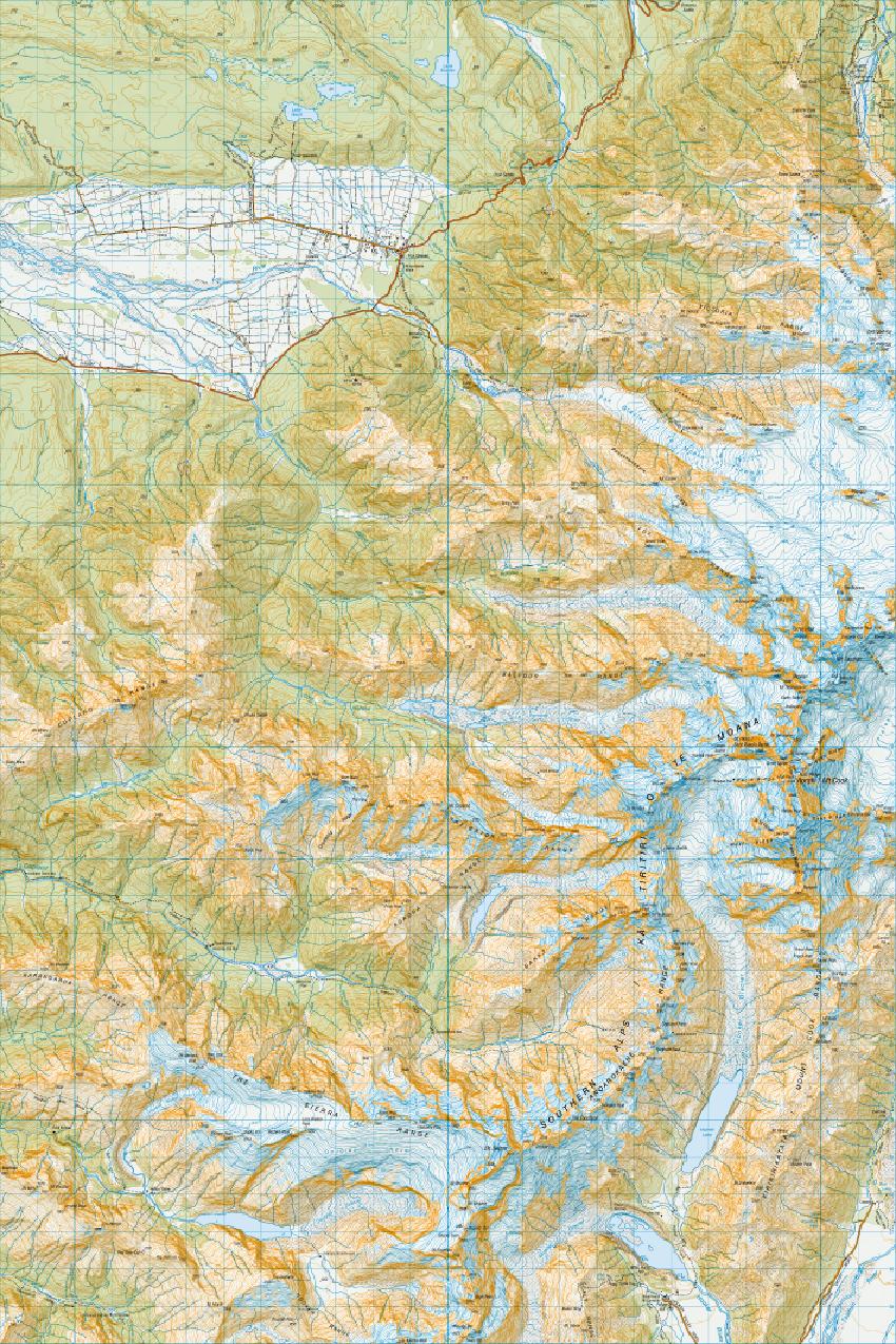 Topo map of Fox Glacier
