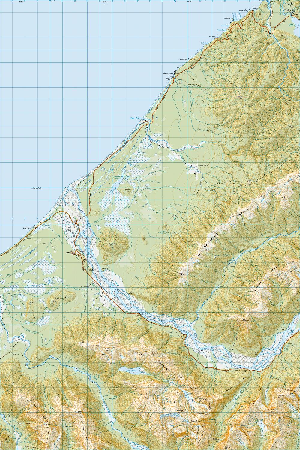 Topo map of Haast