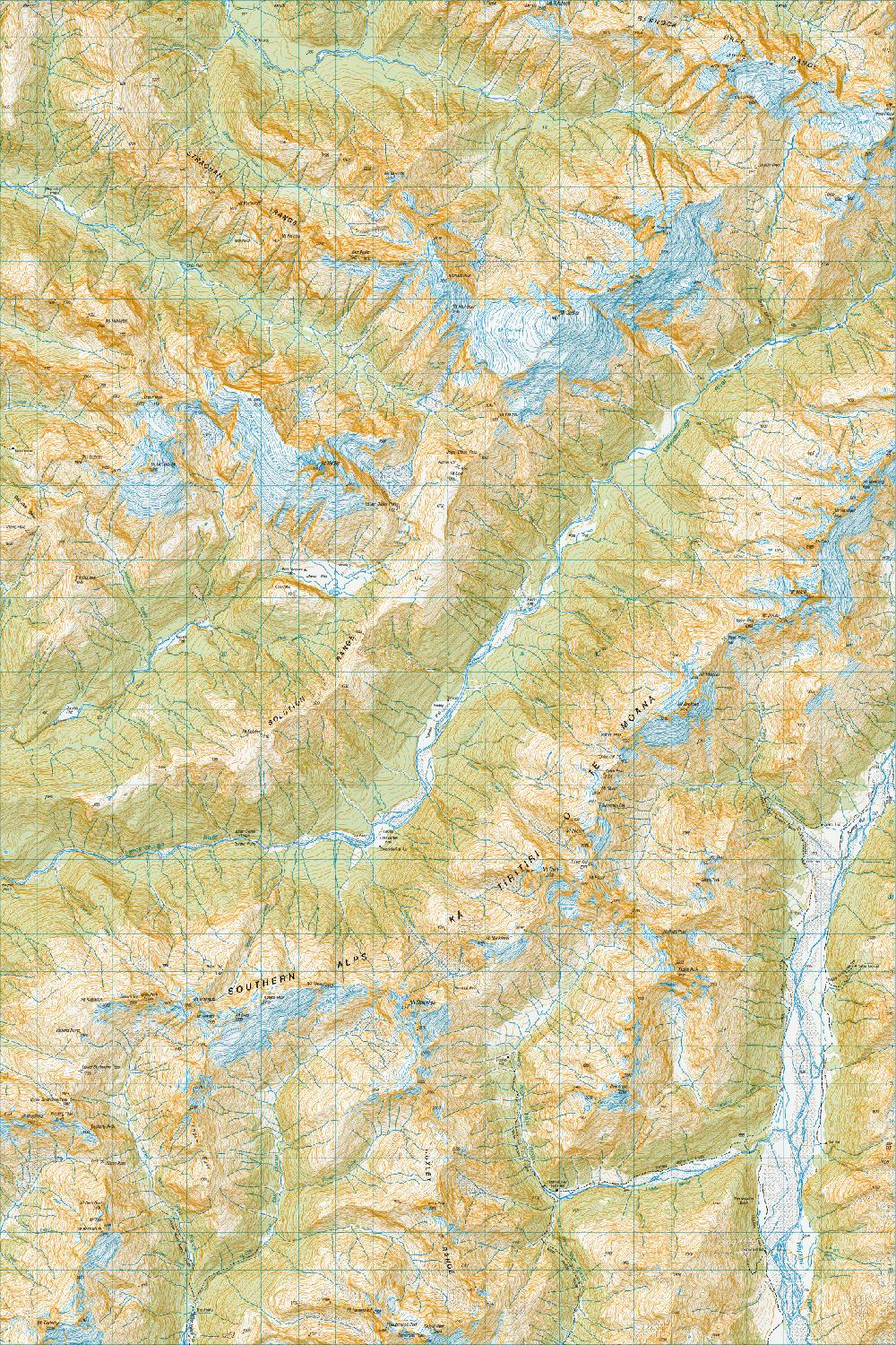 Topo map of Mount Ward
