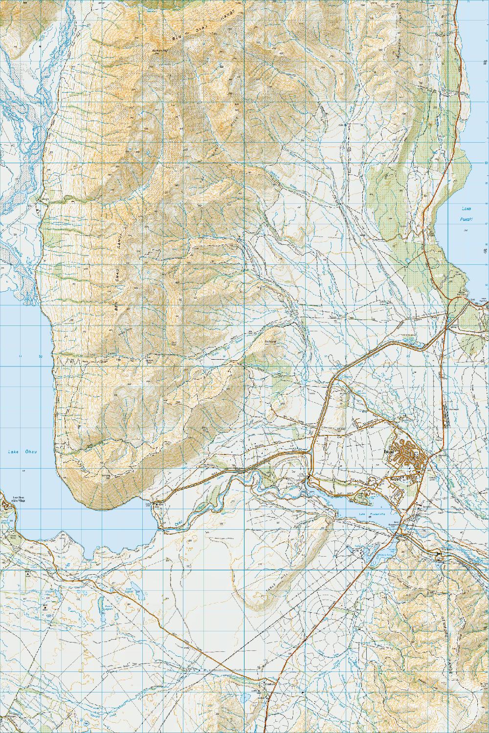 Topo map of Twizel