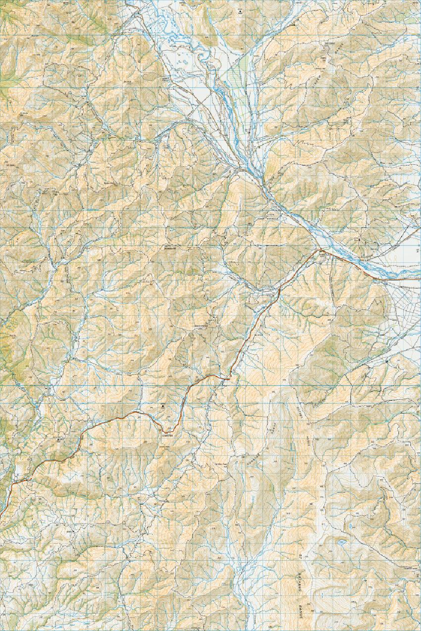 Topo map of Lindis Pass