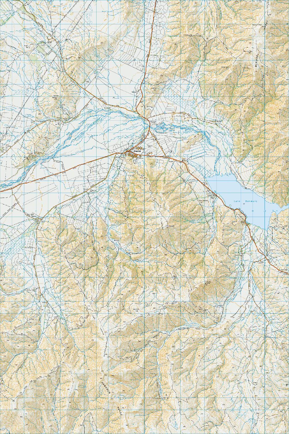Topo map of Omarama