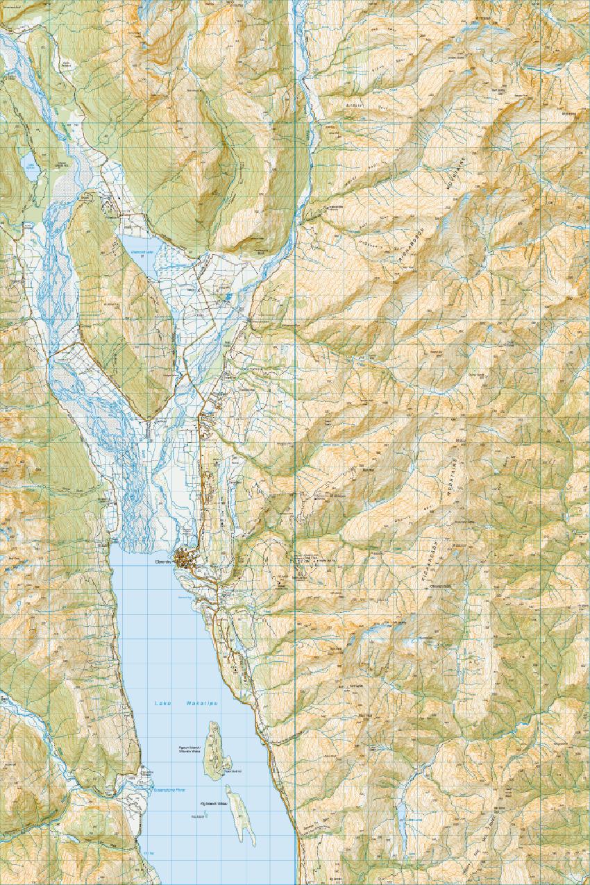 Topo map of Glenorchy