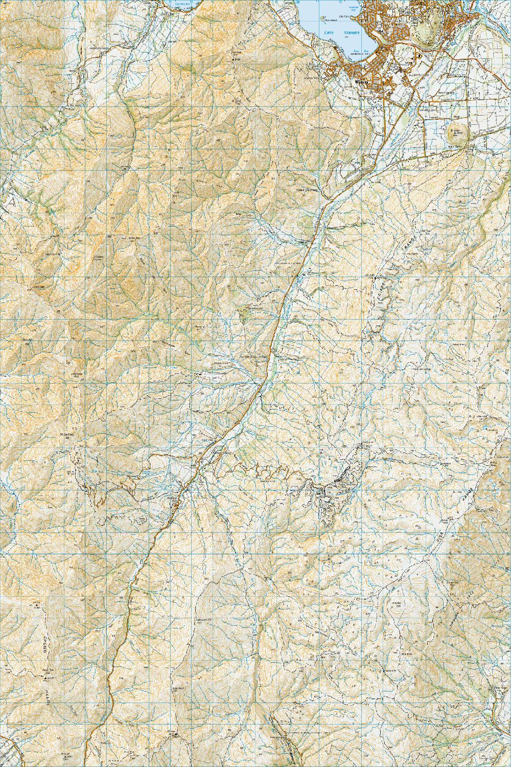 Topo map of Cardrona