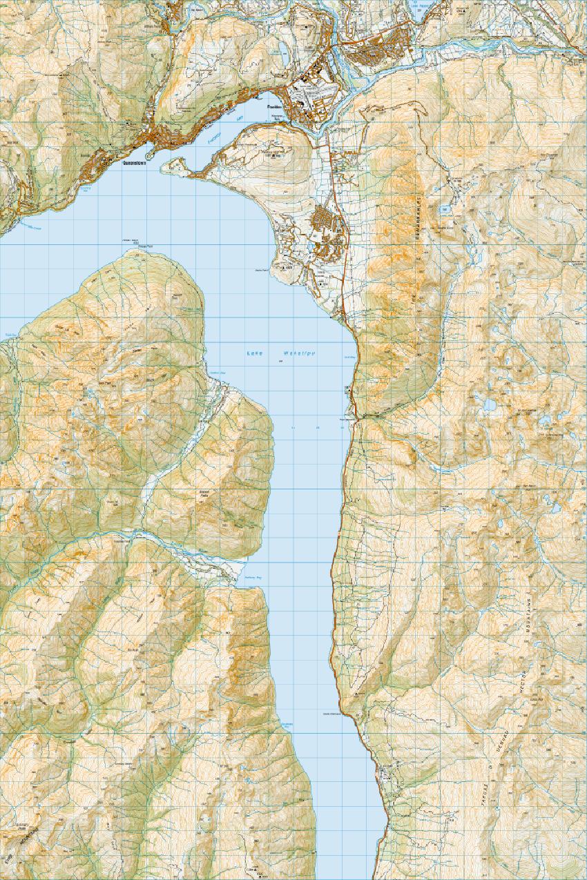 Topo map of Queenstown