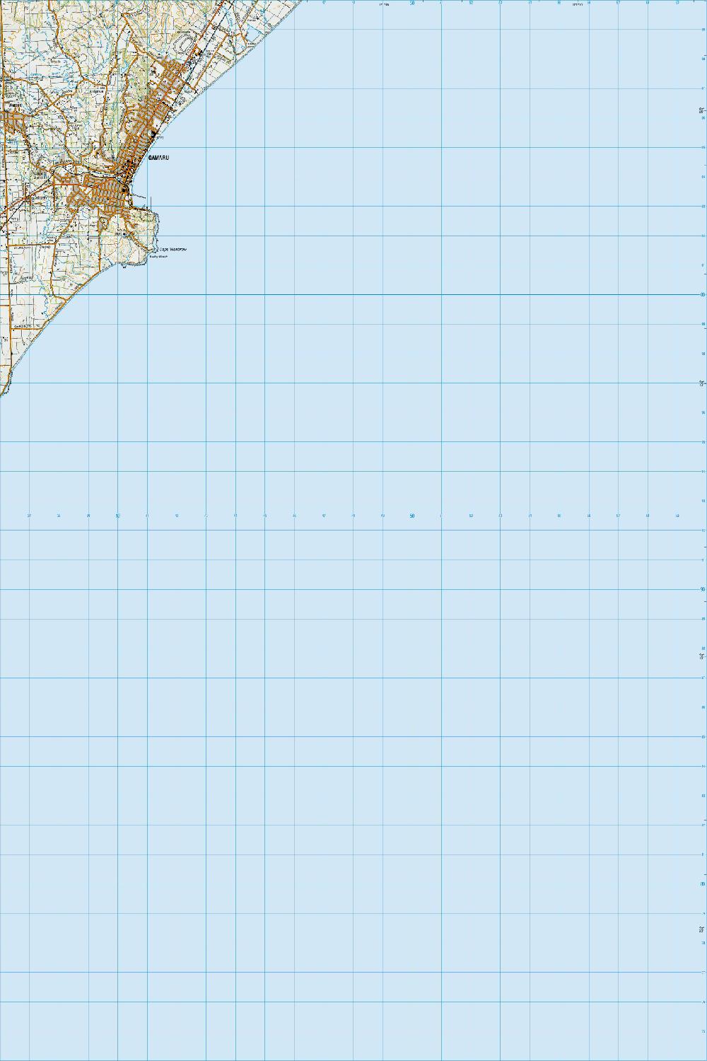 Topo map of Cape Wanbrow