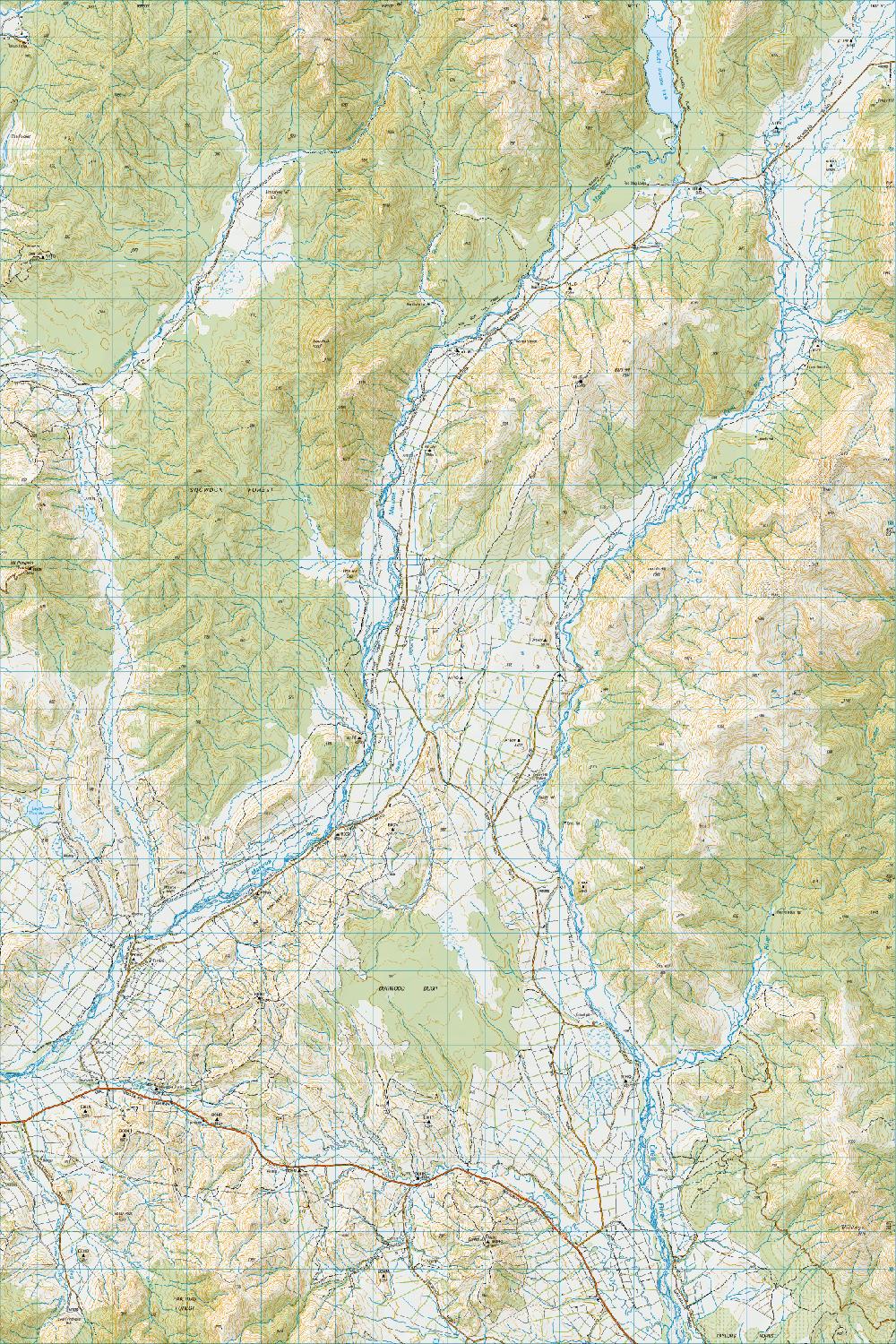 Topo map of South Mavora Lake