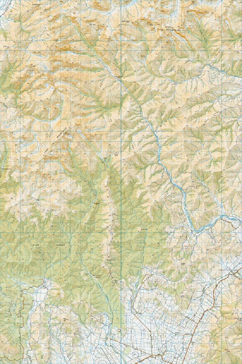 Topo map of Eyre Peak