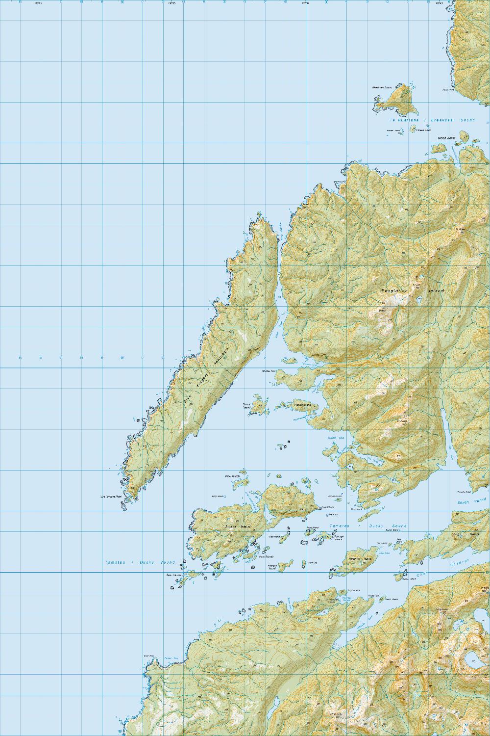 Topo map of Anchor Island